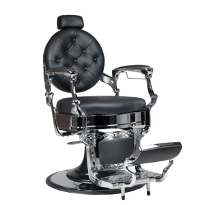 Moderno Moretti Vintage Barber Chair – Black & Silver